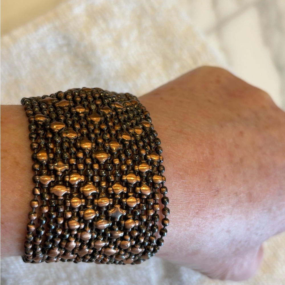 Copper looking mesh bracelet